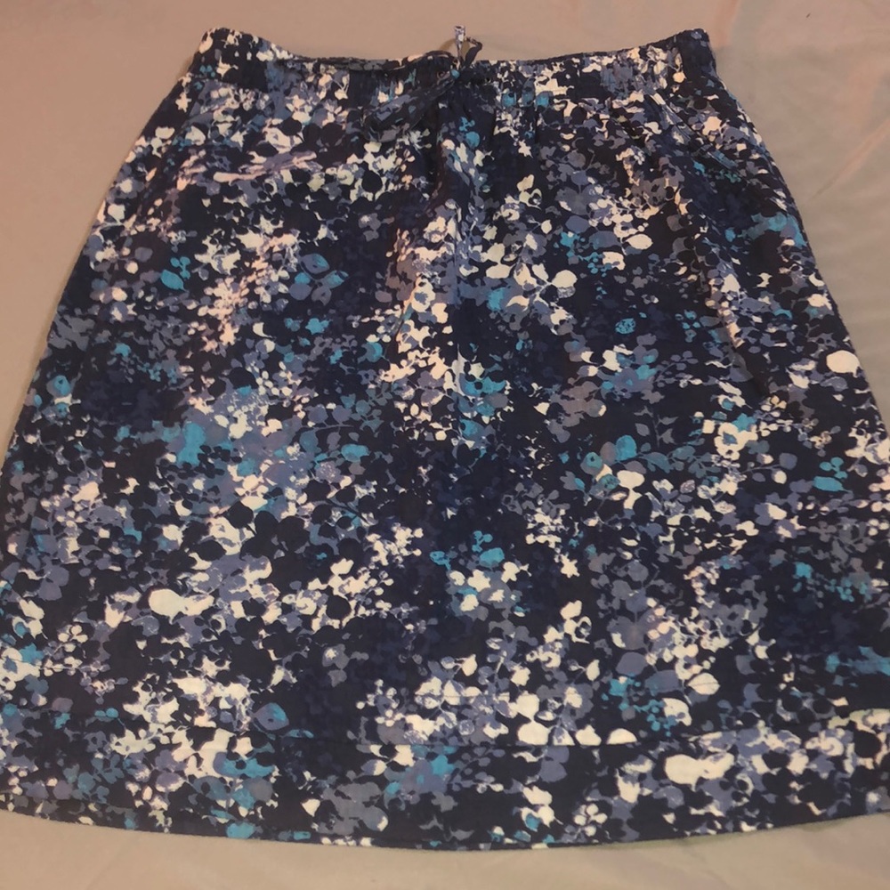 Eddie Bauer Blue Floral Print skirt